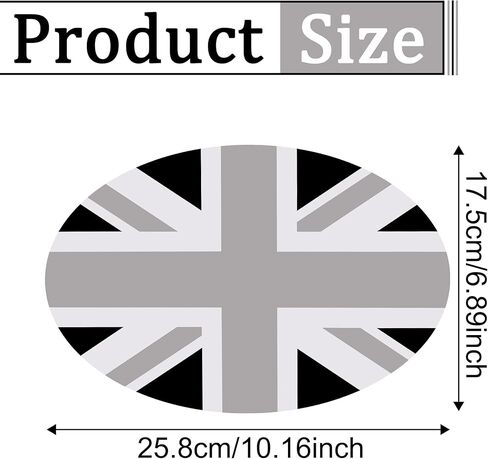 TOMALL Gas Tank Decal Compatible with Mini Cooper F54 Fuel Tank Pad Sticker UK Flag Pattern Vinyl Sticker Decal Gas Cap Trim Waterproof Decoration Exterior Sticker for Car (Gray Flag) in Kuwait