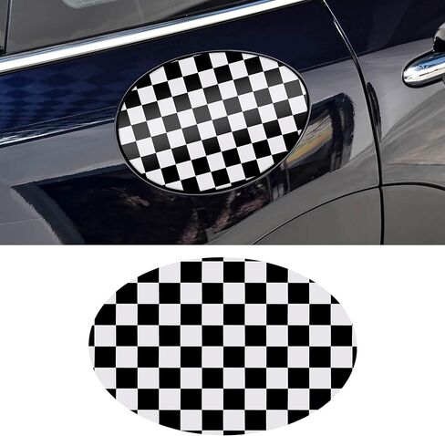 TOMALL Gas Tank Decal Compatible with Mini Cooper F54 Fuel Tank Pad Sticker UK Flag Pattern Vinyl Sticker Decal Gas Cap Trim Waterproof Decoration Exterior Sticker for Car (Gray Flag) in Kuwait