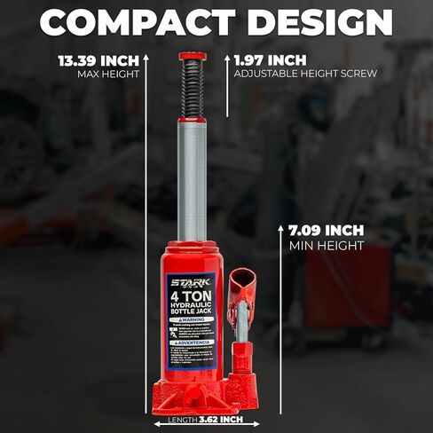 XtremepowerUS Hydraulic Bottle Jack (20 Ton) Portable Hydraulic Jack Lift Height Farm RV Truck Equipment Automotive Shop in Saudi Arabia