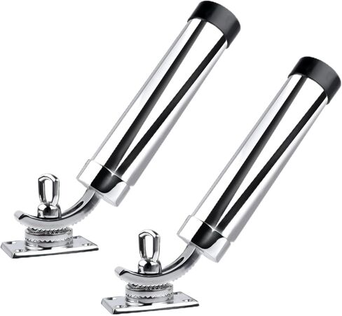 360 Degree Adjustable Fishing Rod Holders, 2 Pack 316 Stainless Steel Deck Mount Rod Holder, Fishing Rod Rack Support for Marine Boat Yacht in Saudi Arabia