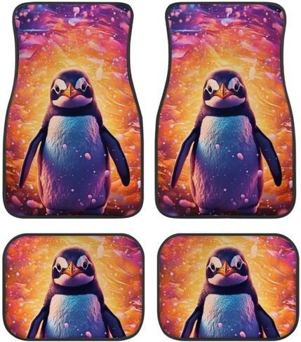 Dellukee Black Leopard Print Car Floor Mats All Weather Carpet Protector Mat Universal Fit for Cars Truck Van and SUV in Saudi Arabia