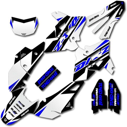 Restyle Plastics Only, White & Blue Shift Graphics Kit fits Suzuki DRZ400SM Drz400s drz400 Supermoto DRZ in Saudi Arabia