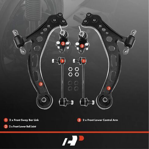 A-Premium 6Pcs Suspension Kit, Front Lower Control Arm, Lower Ball Joint, Rear Sway Bar Link, Compatible with Toyota Camry 1997-2001, Avalon 1997-1998, Lexus RX300 1999-2003, ES300 1997-2001 in Kuwait