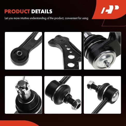 A-Premium 6Pcs Suspension Kit, Front Lower Control Arm, Lower Ball Joint, Rear Sway Bar Link, Compatible with Toyota Camry 1997-2001, Avalon 1997-1998, Lexus RX300 1999-2003, ES300 1997-2001 in Kuwait