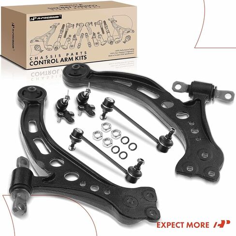 A-Premium 6Pcs Suspension Kit, Front Lower Control Arm, Lower Ball Joint, Rear Sway Bar Link, Compatible with Toyota Camry 1997-2001, Avalon 1997-1998, Lexus RX300 1999-2003, ES300 1997-2001 in Kuwait
