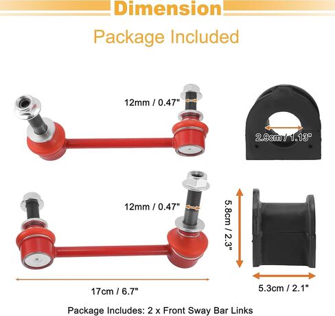 No.K80946/K80948/K80820 4pcs Front Sway Bar Links Stabilizer Link Kit W/Bushings for Toyota Tacoma 2WD 4WD 2005-2017 for Toyota Tacoma Double Cab 2013-2022 in Kuwait