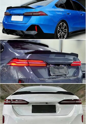 Rear Spoiler Compatible with BMW G60 530i 540i 550e i5 M60 2024-2026, Gloss Black PSM Style Trunk Exterior High Kick Tail Deck Lid Wing Lip Splitter Sedan in Saudi Arabia