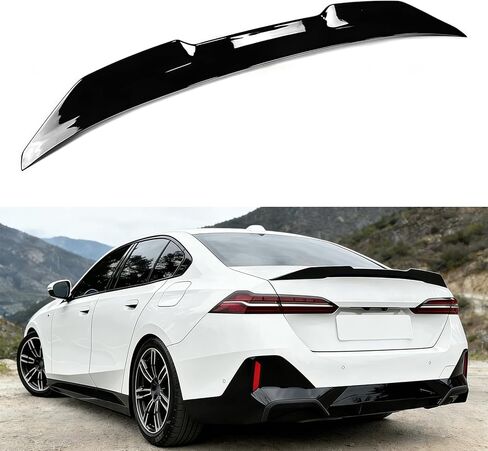 Rear Spoiler Compatible with BMW G60 530i 540i 550e i5 M60 2024-2026, Gloss Black PSM Style Trunk Exterior High Kick Tail Deck Lid Wing Lip Splitter Sedan in Saudi Arabia