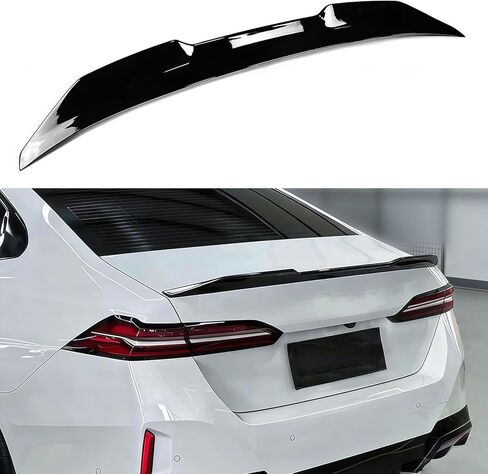 Rear Spoiler Compatible with BMW G60 530i 540i 550e i5 M60 2024-2026, Gloss Black PSM Style Trunk Exterior High Kick Tail Deck Lid Wing Lip Splitter Sedan in Saudi Arabia