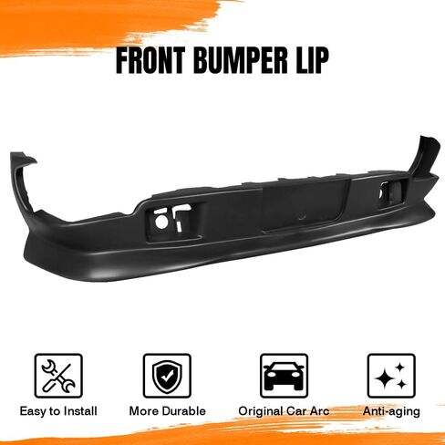 Front Bumper Lip Spoiler, Compatible with 1998-2004 Chevy S10, 1998-2004 Gmc S15 Sonoma, PU Black Extreme Style Add-on Front Splitter Air Dam Chin Protector in Kuwait
