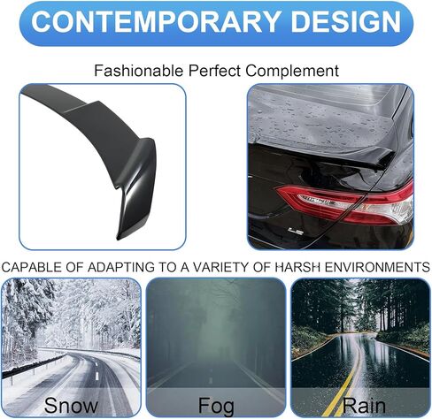 Rear Spoiler Wing Compatible with Toyota Camry SE XSE LE XLE TRD Hybrid 2018-2024 Rear Trunk Wing Trunk Lid Duckbill(Gloss Black) in Kuwait