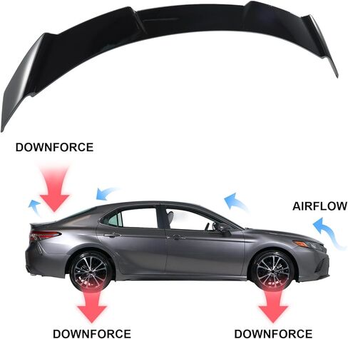 Rear Spoiler Wing Compatible with Toyota Camry SE XSE LE XLE TRD Hybrid 2018-2024 Rear Trunk Wing Trunk Lid Duckbill(Gloss Black) in Kuwait