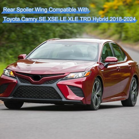 Rear Spoiler Wing Compatible with Toyota Camry SE XSE LE XLE TRD Hybrid 2018-2024 Rear Trunk Wing Trunk Lid Duckbill(Gloss Black) in Kuwait