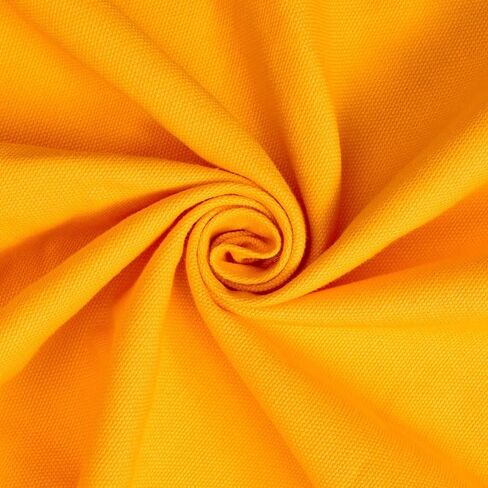 Cotton Duck Canvas Fabric Heavy Duty Outdoor 10 Oz Thick Cloth Material By The Yard & Roll Wholesale - Yellow (1 Yard) in Saudi Arabia