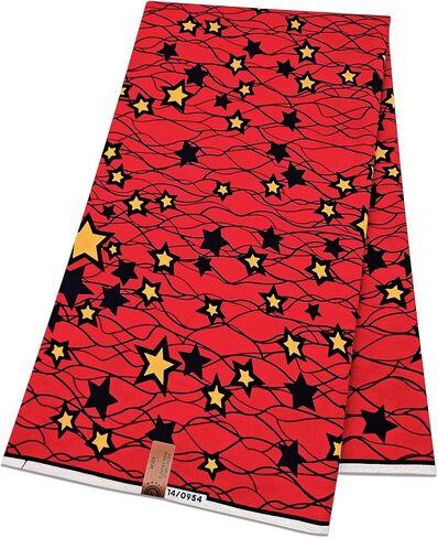 African Fabric 100% Cotton Ankara Wax Print Fabric 6 Yards Cloth for Party Dress (4I4-4) in Saudi Arabia