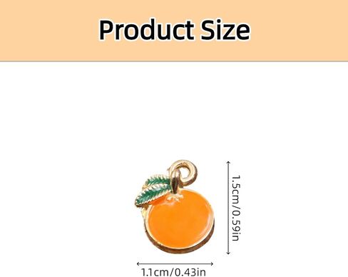 Cute Orange Slice Charms Premium Fruit Charms for Jewelry Making Orange Pendants for DIY Keychain Crafts Bag Accessories and Decoration in Saudi Arabia