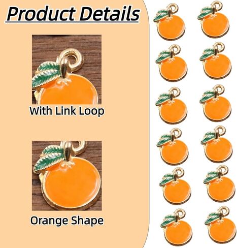 Cute Orange Slice Charms Premium Fruit Charms for Jewelry Making Orange Pendants for DIY Keychain Crafts Bag Accessories and Decoration in Saudi Arabia
