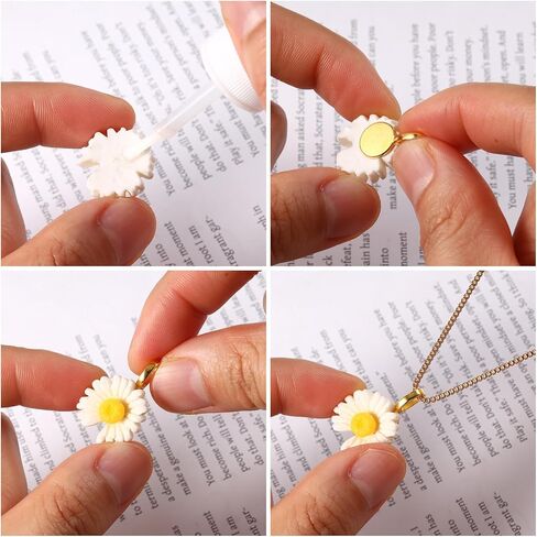 100 PCS Glue on Bails for Jewelry Making, Flat Pad Pendant Bails, Pinch Bail Findings for Necklace, Bracelet, Earrings, Keychains, Mixed Colors Gold Silver in Saudi Arabia