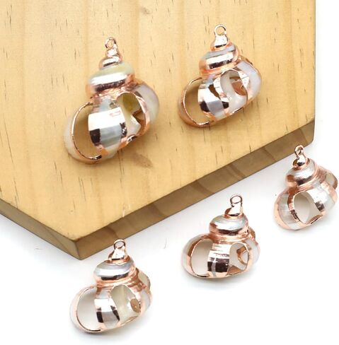 20pcs Natural Shell Pendants Spiral Conch Shell Beach Cowrie Sea Shells Charms Jewelry Charms Ocean Beach Dangle Beads for Nautical Ocean Summer Jewelry Craft Making in Kuwait