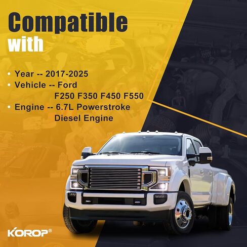 KOROP 6.7 Powerstroke fuel filter Kit Compatible with 2017-2025 Ford F250,F350,F450,F550 Super Duty 6.7L Diesel Engine Replaces FD4624, FD4625, HHC3Z9N184B, HC3Z9N184C in Kuwait