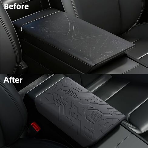 Car Armrest Cover Pad For 2022-2023Model 3/2022-2026Model Y(Not for Model Y Juniper)Non-Slip Auto Arm Rest Cushion,Tesla Center Console Armrest Decor,Tesla Accessories,Console Elbow Rest Cover Pad. in Saudi Arabia