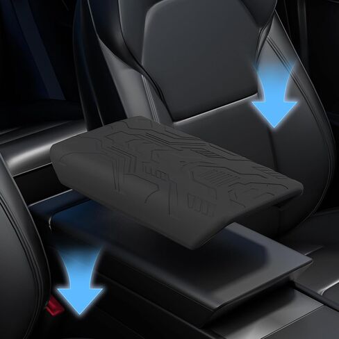 Car Armrest Cover Pad For 2022-2023Model 3/2022-2026Model Y(Not for Model Y Juniper)Non-Slip Auto Arm Rest Cushion,Tesla Center Console Armrest Decor,Tesla Accessories,Console Elbow Rest Cover Pad. in Saudi Arabia