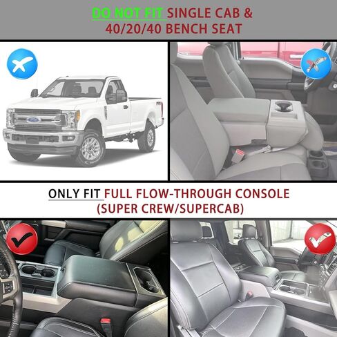 غطاء جلدي لمسند ذراع وحدة التحكم المركزية من TQPONLY | لفورد F150 2015-2020، لملحقات شاحنة فورد سوبر ديوتي 2017-2022 | يستبدل GL3Z-1506024-BB وحدة التحكم بالتدفق فقط in Kuwait