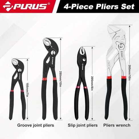 Water Pump Pliers, Plumbing Pliers 7-Inch, 10-Inch and 12-Inch 5-Position Adjustable Tongue and Groove Pliers with Cross Sawteeth in Saudi Arabia
