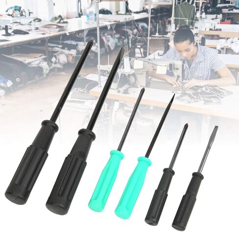 6 Pcs Screwdriver Kit, Slot and Cross Tip, Heat Treated Repair Tool Set, with Different Sizes, for Sewing Machine in Kuwait