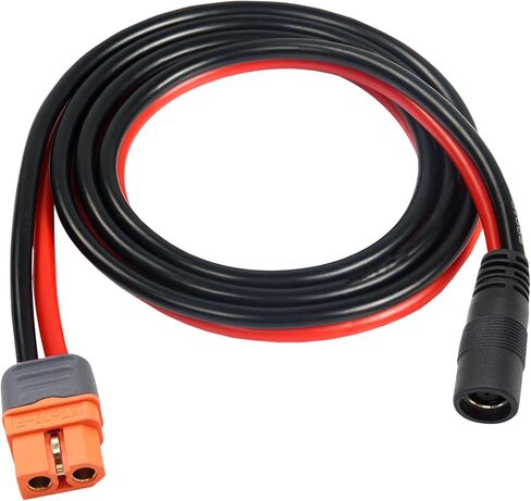 محول XT60I-F إلى محول موصل DC 8 مم، كابل طاقة XT60 أنثى إلى DC 7.9 مم × 0.9 مم أنثى 14AWG، لمحطة الطاقة المحمولة مولد الطاقة الشمسية (1 متر/3 قدم) in Kuwait