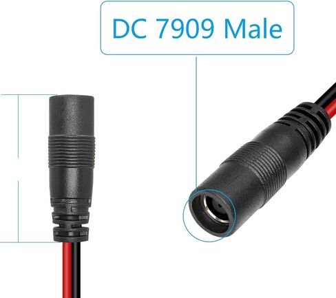 محول XT60I-F إلى محول موصل DC 8 مم، كابل طاقة XT60 أنثى إلى DC 7.9 مم × 0.9 مم أنثى 14AWG، لمحطة الطاقة المحمولة مولد الطاقة الشمسية (1 متر/3 قدم) in Kuwait