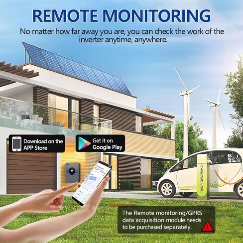 Y&H 4200 واط عاكس شمسي هجين AC230V إلى DC12V/24V مزدوج الجهد موجة جيبية نقية خارج الشبكة، وحدة تحكم MPPT مدمجة 100 أمبير، أقصى طاقة PV 4000 واط مدخل مع BMS /RS485، للمنزل/RV/الطاقة الاحتياطية in Kuwait