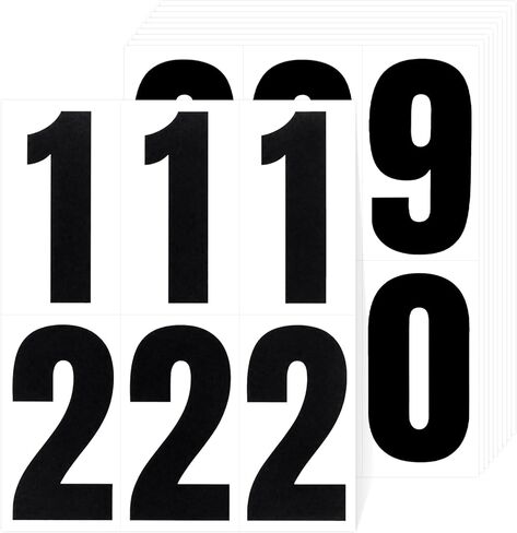 6000 Pcs Small Number Stickers, 0.4 Inch Self-Adhesive Black Number Labels 1–100 Sequential, Stick on Numbers for Inventory, Storage, Office and Organization System in Saudi Arabia