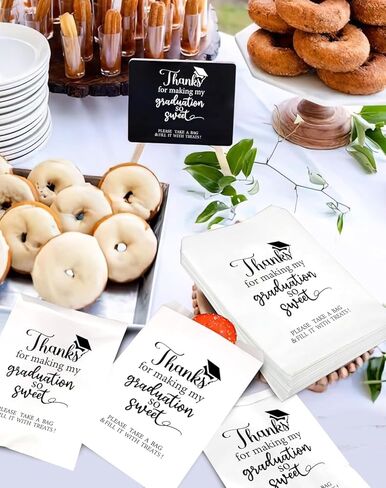 ANTING Class of 2026 Thanks for Making My Graduation So Sweet Party Favors Bags,Graduation Grad Party Treat Snack Goodie Candy Bar Buffet Grease Resistant Paper Bags (50) in Saudi Arabia