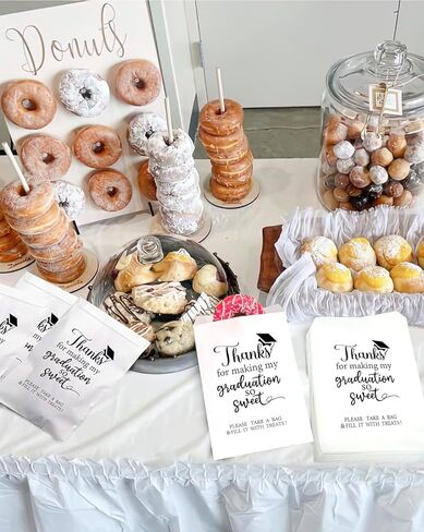 ANTING Class of 2026 Thanks for Making My Graduation So Sweet Party Favors Bags,Graduation Grad Party Treat Snack Goodie Candy Bar Buffet Grease Resistant Paper Bags (50) in Saudi Arabia