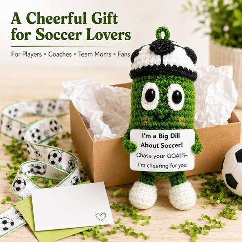 Soccer Goodie Bag Stuffers Gifts for Boys Girls Kids Teens, Funny Emotional Support Pickle Soccer Doll, World Cup Graduation Party Favors in Saudi Arabia