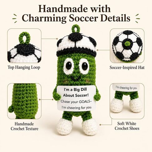 Soccer Goodie Bag Stuffers Gifts for Boys Girls Kids Teens, Funny Emotional Support Pickle Soccer Doll, World Cup Graduation Party Favors in Saudi Arabia