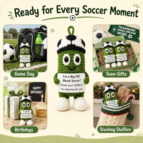 Soccer Goodie Bag Stuffers Gifts for Boys Girls Kids Teens, Funny Emotional Support Pickle Soccer Doll, World Cup Graduation Party Favors in Saudi Arabia