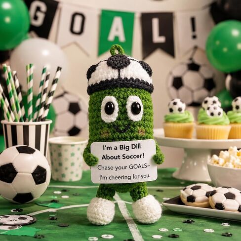 Soccer Goodie Bag Stuffers Gifts for Boys Girls Kids Teens, Funny Emotional Support Pickle Soccer Doll, World Cup Graduation Party Favors in Saudi Arabia