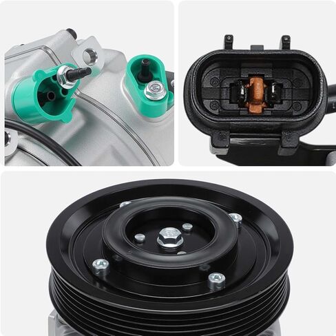 ضاغط مكيف هواء AISIN AFTERMARKET ACCAZ-00925 - متوافق مع Hyundai Santa Fe 2013-2018 Santa Fe XL 2013-2019 3.3L، Sorento 2011-2015 3.3L 3.5L - مع أخدود 6 بكرات، مع قابض in Kuwait