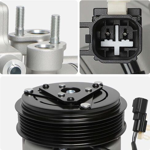 ضاغط مكيف هواء AISIN AFTERMARKET ACCFD-00545 - متوافق مع Ford Mustang 2011-2022 5.0L 5.2L - مع أخدود 6 بكرات، مع قابض in Kuwait