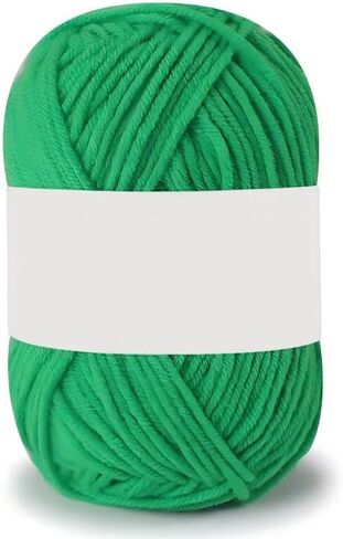 1Roll for Crocheting and Knitting-25g 60.15 Yards 4 Ply Craft Yarn for Scarves, Hats, Socks and DIY Handcrafts Projects-A (Deep Green) in Kuwait