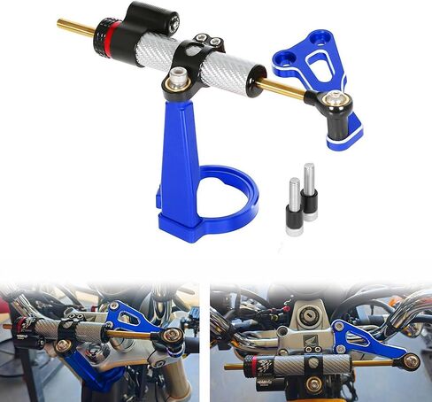 Monkey125 Steering Damper Stabilizer & Mounting Bracket Grip Compatible with MONKEY 125 2018-2024 3D CNC Motorcycle Accessories Handlebar damper (Gold) in Kuwait