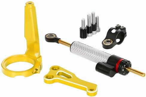 Monkey125 Steering Damper Stabilizer & Mounting Bracket Grip Compatible with MONKEY 125 2018-2024 3D CNC Motorcycle Accessories Handlebar damper (Gold) in Kuwait