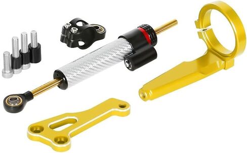 Monkey125 Steering Damper Stabilizer & Mounting Bracket Grip Compatible with MONKEY 125 2018-2024 3D CNC Motorcycle Accessories Handlebar damper (Gold) in Kuwait