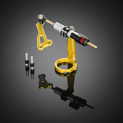 Monkey125 Steering Damper Stabilizer & Mounting Bracket Grip Compatible with MONKEY 125 2018-2024 3D CNC Motorcycle Accessories Handlebar damper (Gold) in Kuwait