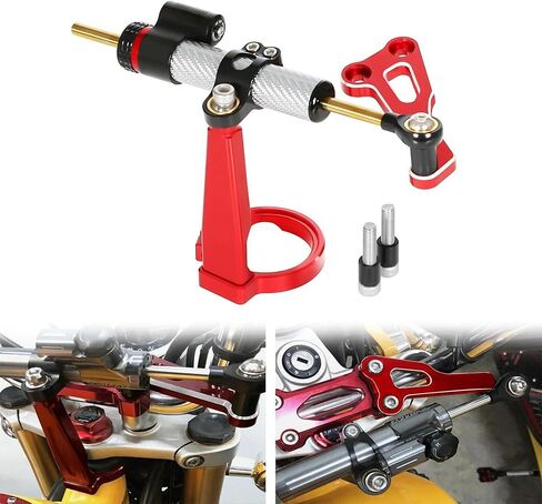 Monkey125 Steering Damper Stabilizer & Mounting Bracket Grip Compatible with MONKEY 125 2018-2024 3D CNC Motorcycle Accessories Handlebar damper (Gold) in Kuwait