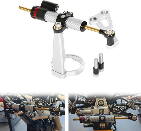 Monkey125 Steering Damper Stabilizer & Mounting Bracket Grip Compatible with MONKEY 125 2018-2024 3D CNC Motorcycle Accessories Handlebar damper (Gold) in Kuwait
