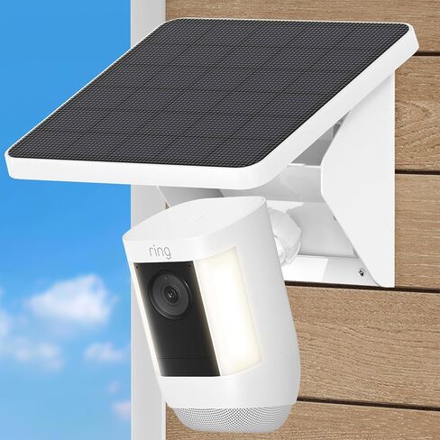2-in-1 Solar Panel Charging Mount,4W Solar Charger for Ring Outdoor Cam Plus,Stick Up Cam,Spotlight Cam Pro/Plus,IP67 Weatherproof Long Cable with USB-C to Ring Barrel Plug Adapter(Cam Not Included) in Kuwait