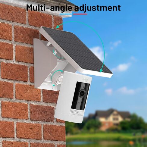 2-in-1 Solar Panel Charging Mount,4W Solar Charger for Ring Outdoor Cam Plus,Stick Up Cam,Spotlight Cam Pro/Plus,IP67 Weatherproof Long Cable with USB-C to Ring Barrel Plug Adapter(Cam Not Included) in Kuwait